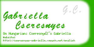 gabriella cseresnyes business card